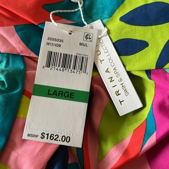 Trina Turk Rainforest Cover Up Swim Pants Size L NWT - Picture 7 of 8